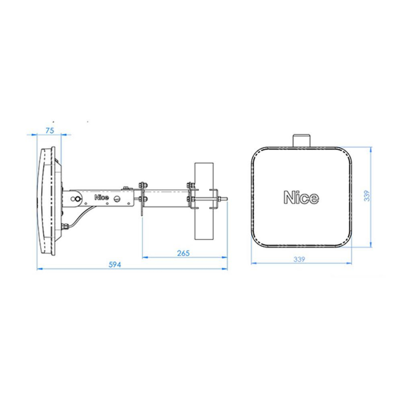 Antena Veicular Uhf RTAG3000 Nice Linear Hcs 915mhz